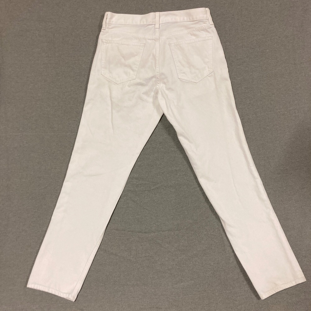Banana Republic Mens White Organic Cotton Straight Leg Denim Jeans 32x32 - Picture 2 of 7